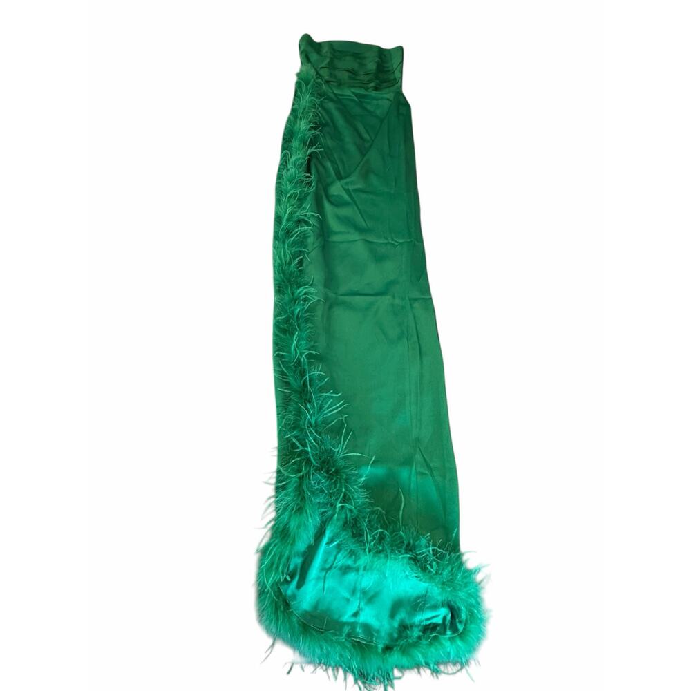 NWT Perrin Emerald Green Feather Miss Circle New York Gown - Size M - Picture 12 of 15